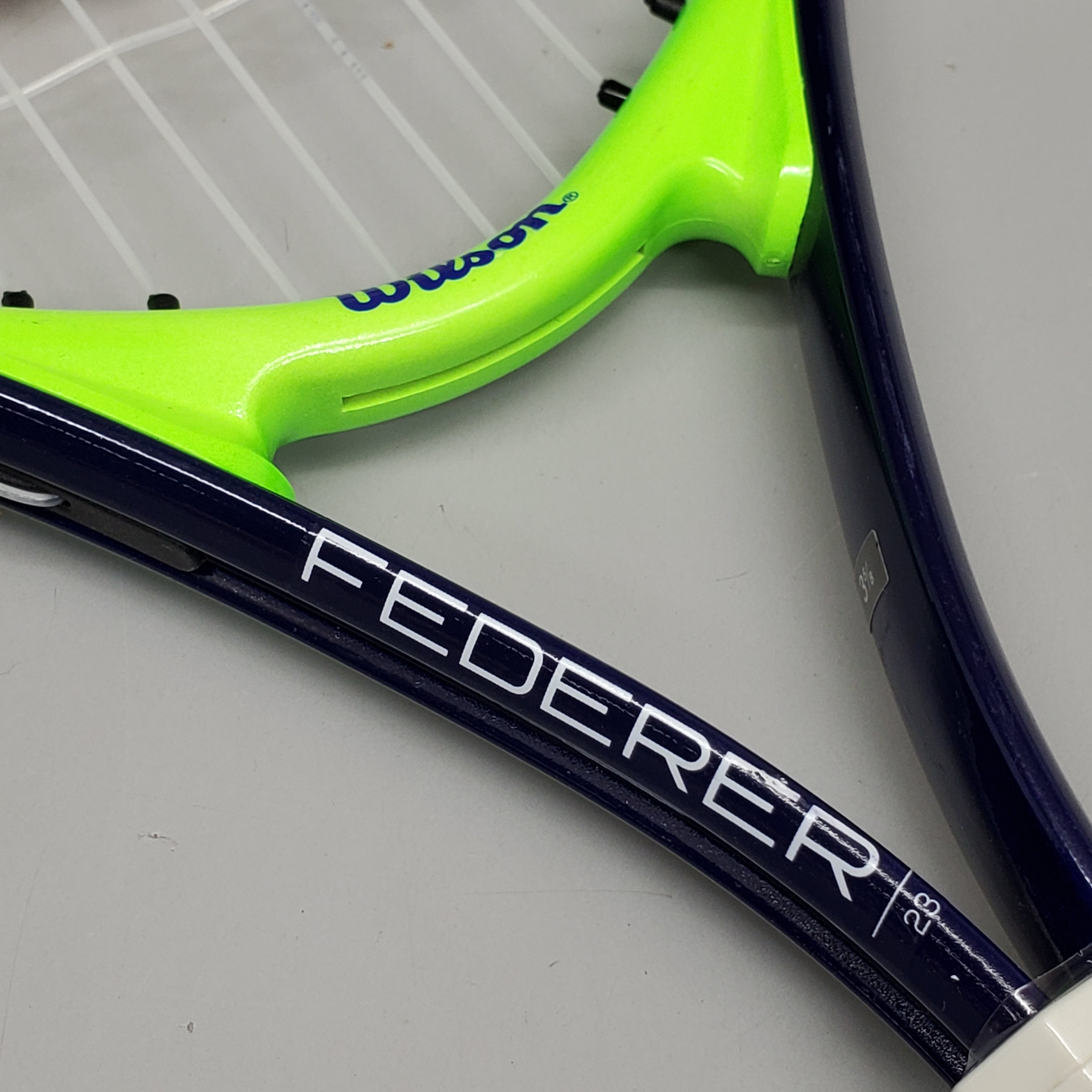 Federer Junior Tennis Racquet – 23" Grip, Ages 7-8, Green/Blue