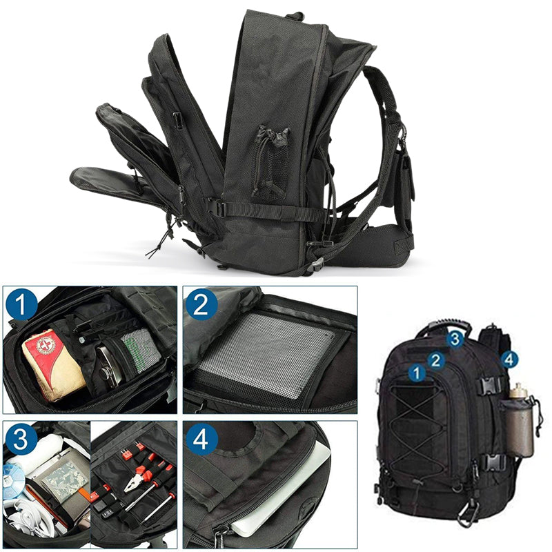 65L Men’s Tactical Backpack – Large Capacity Military-Style Rucksack