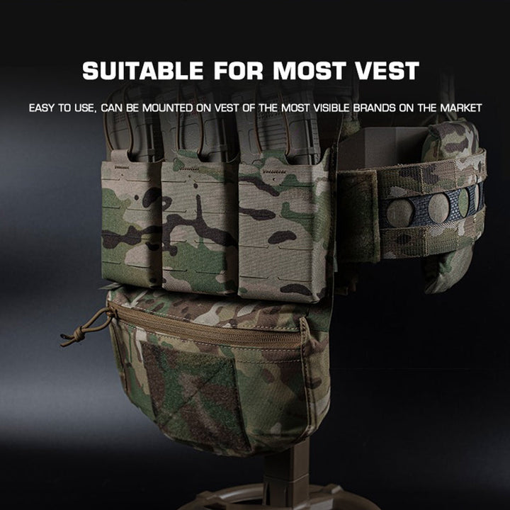 Tactical Hunting Vest with Drop Pouch, for Airsoft & CS, Outdoor Sports