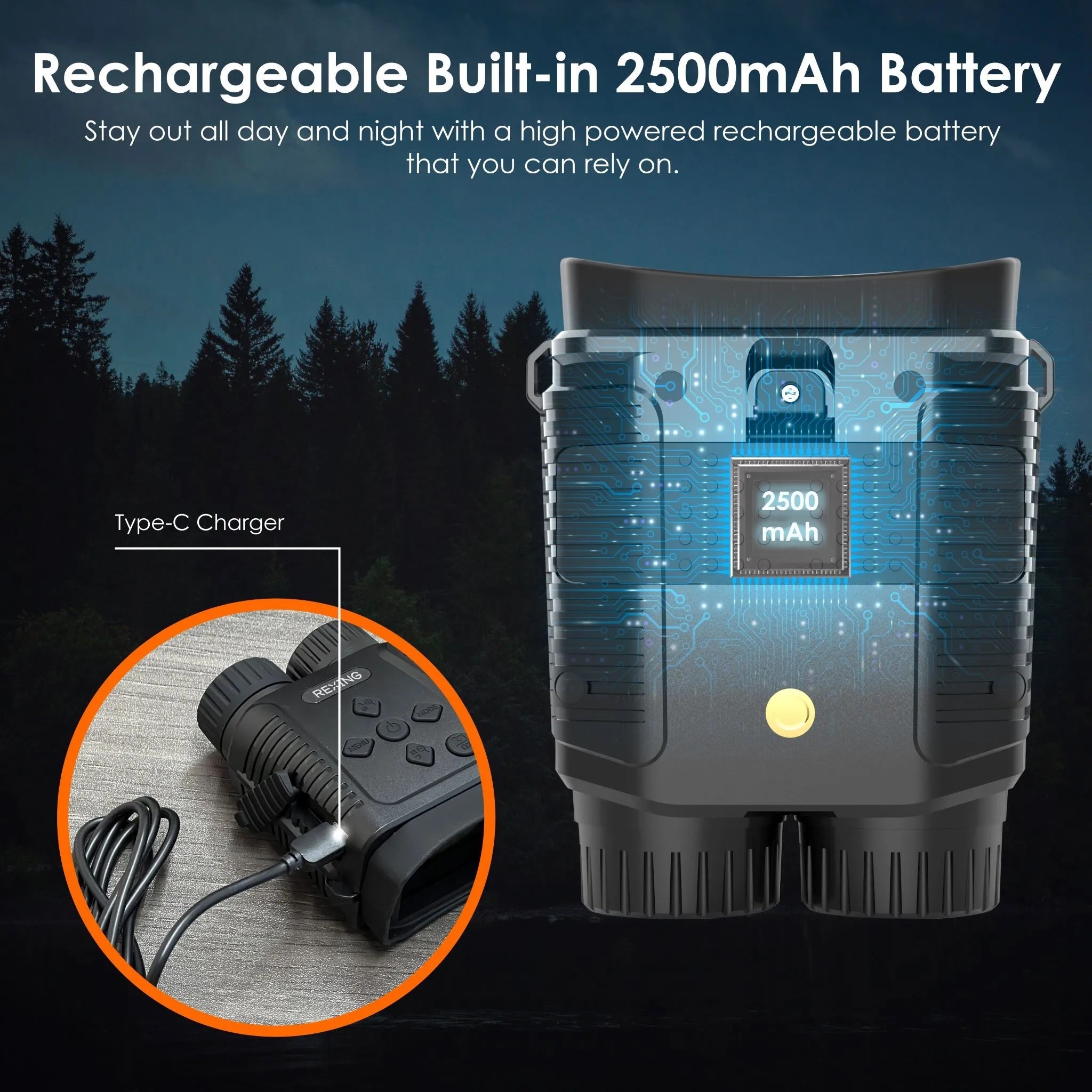 B1 Mini 1080p Night Vision Digital Binoculars – Infrared Hunting