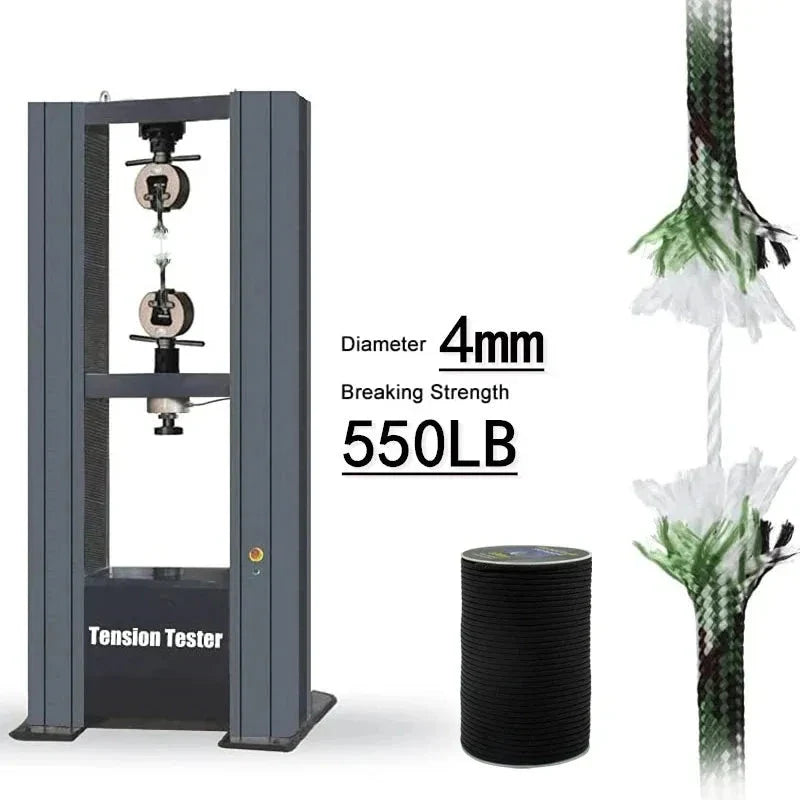 7-Core 550 Paracord Rope 4mm – Survival Cord for Camping & Hiking