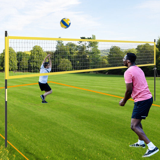Portable Outdoor Volleyball Net Set – Heavy-Duty, Yellow