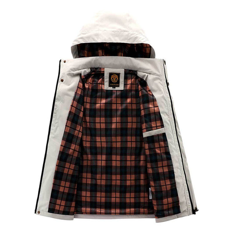 Men’s Casual Hooded Parka – Warm, Windproof with Multiple Pockets