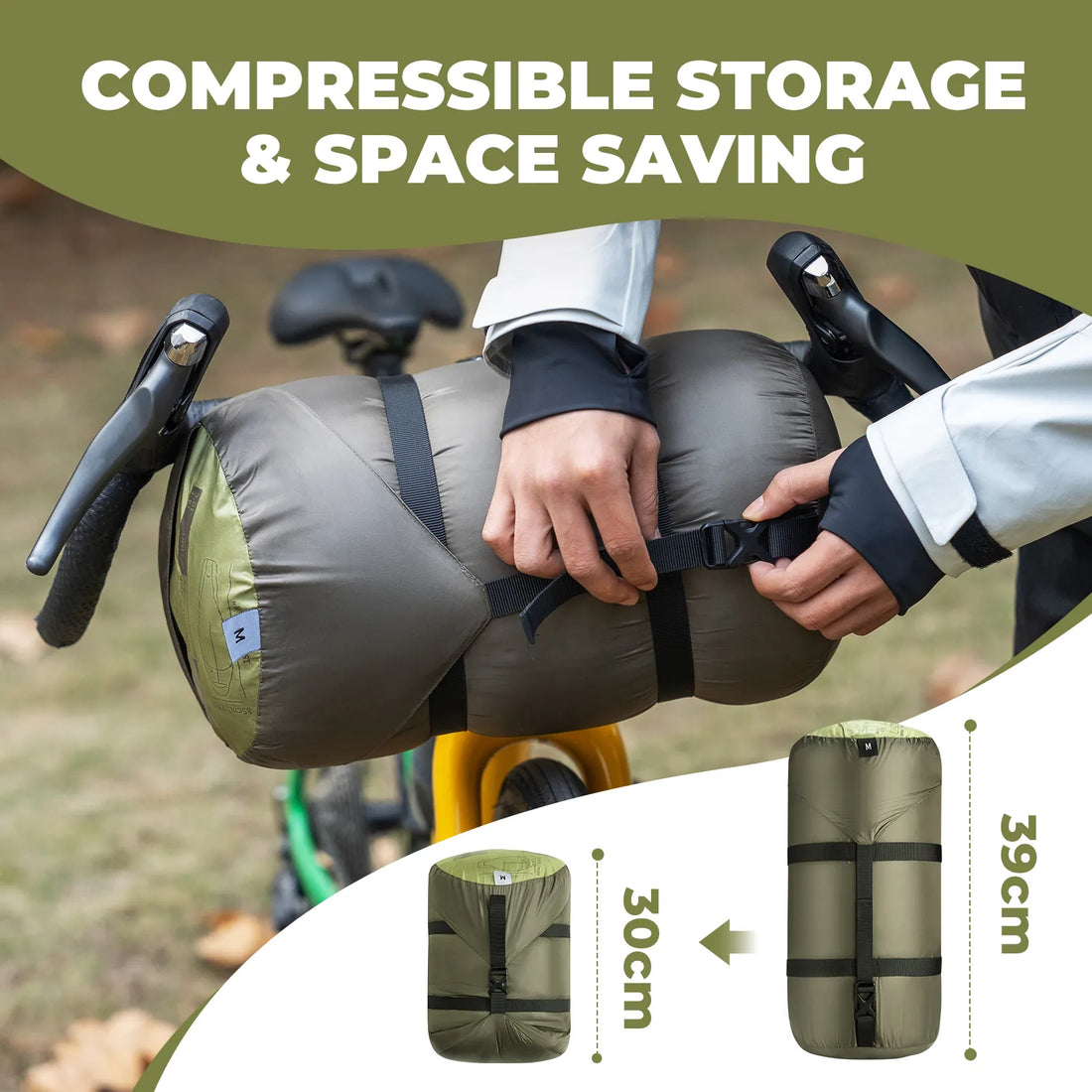 650 Fill Power Mummy Down Sleeping Bag – Waterproof, 23°F