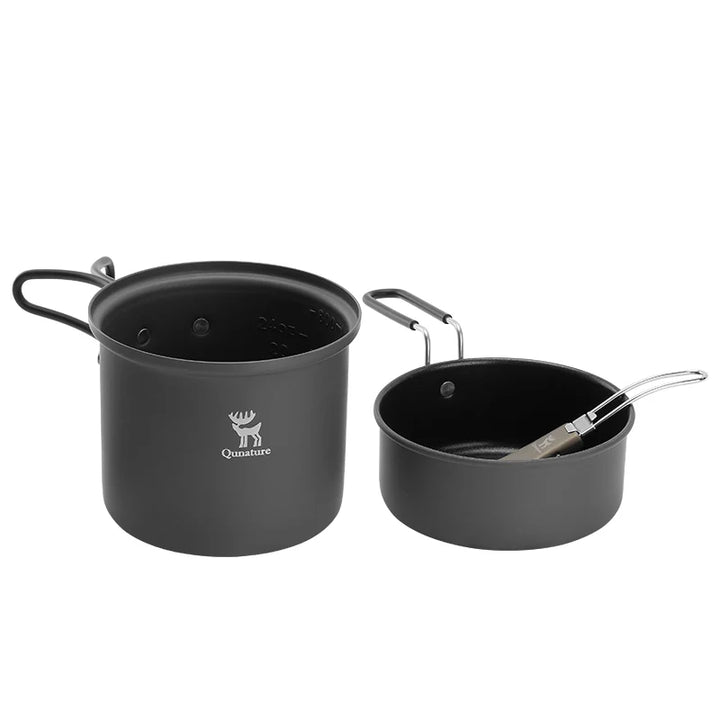 Ultra-Light Aluminum Camping Cookware Set – Nestable Design