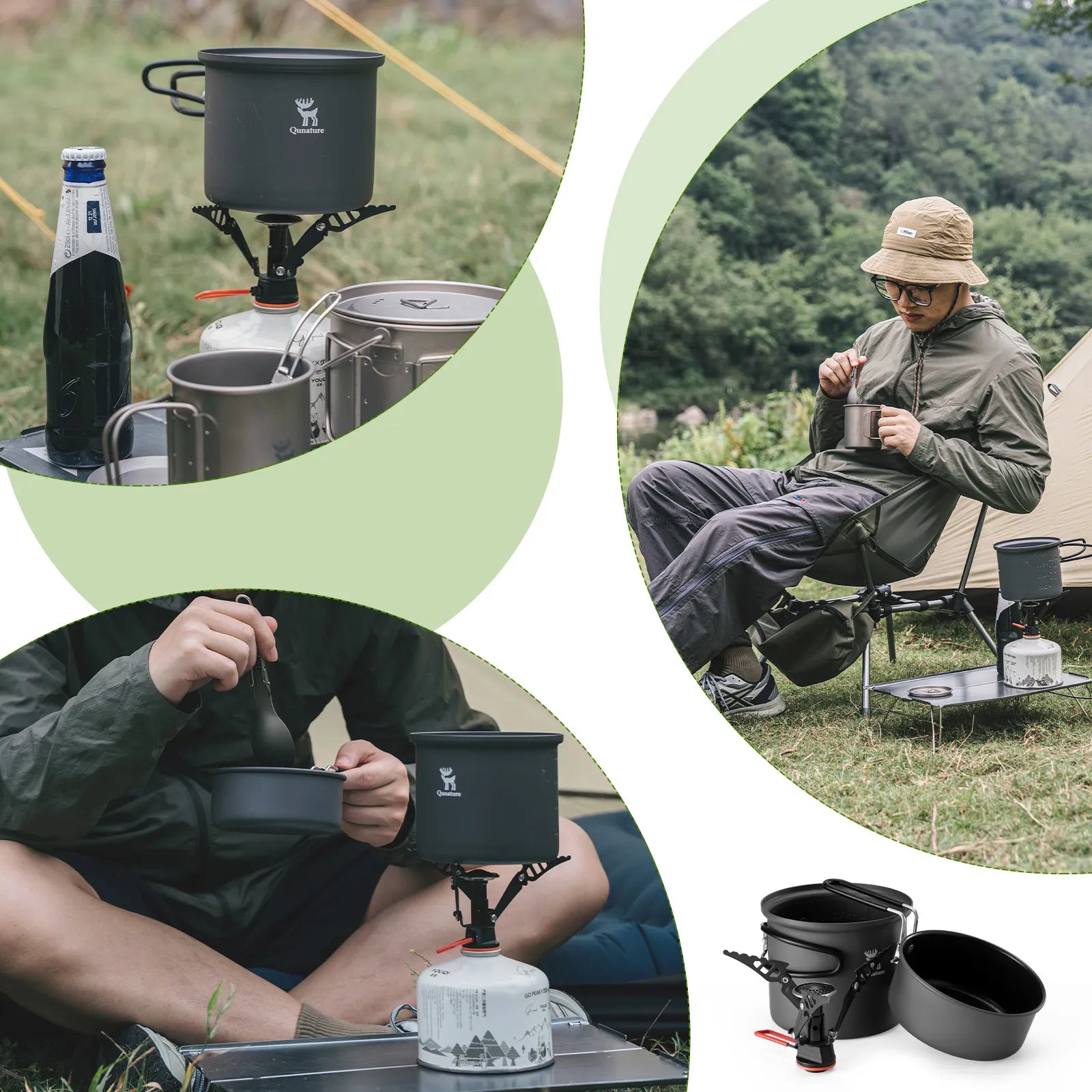 Ultra-Light Aluminum Camping Cookware Set – Nestable Design